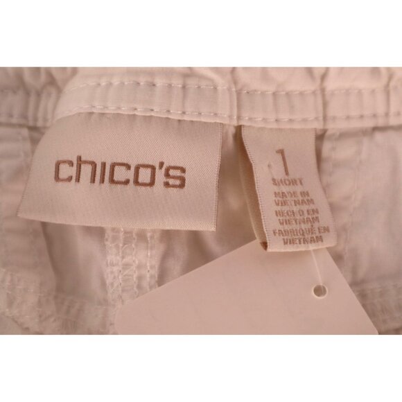 Chico's White Bermuda Shorts Mid-rise Waistband Casual Size 1 - Picture 8 of 12